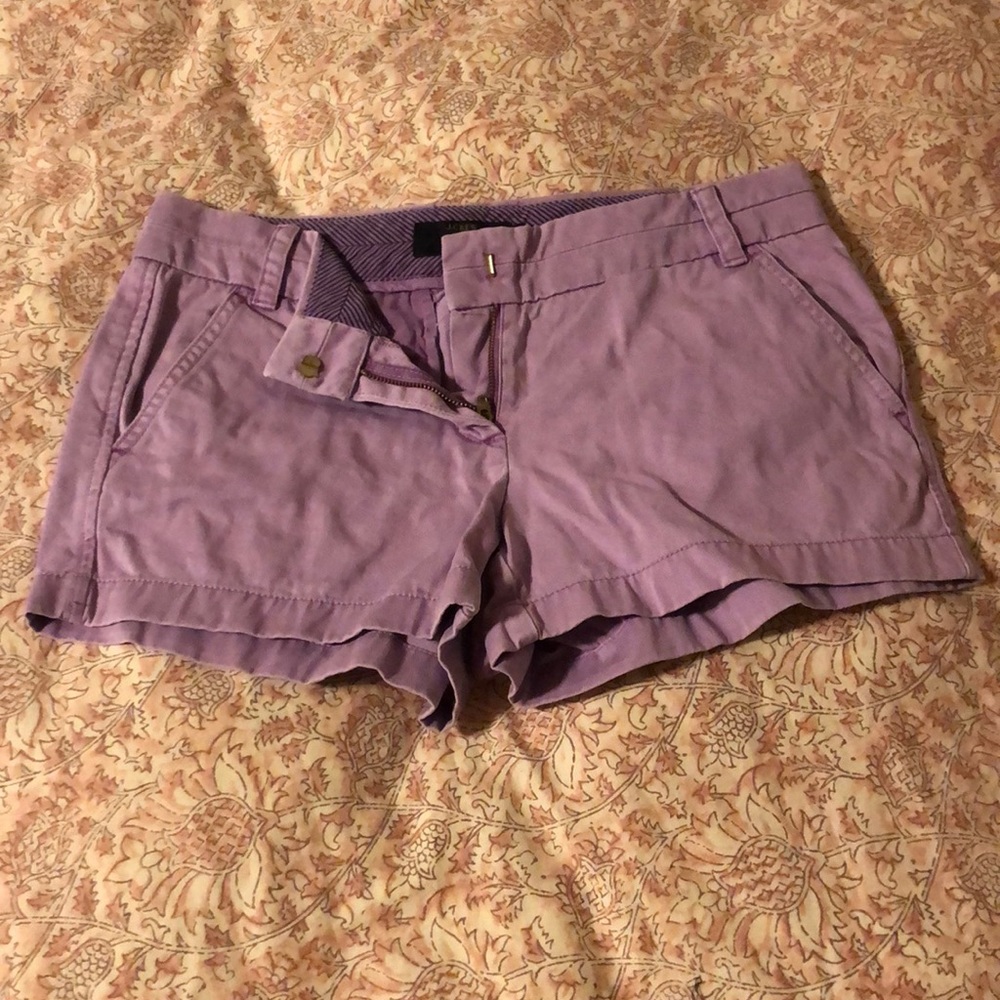 J crew lilac chino shorts